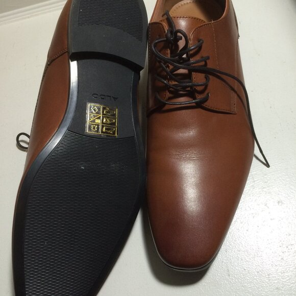 Men's Plain Toe Oxford Shoes by Aldo Tan Brown US 13 M - Picture 2 of 5